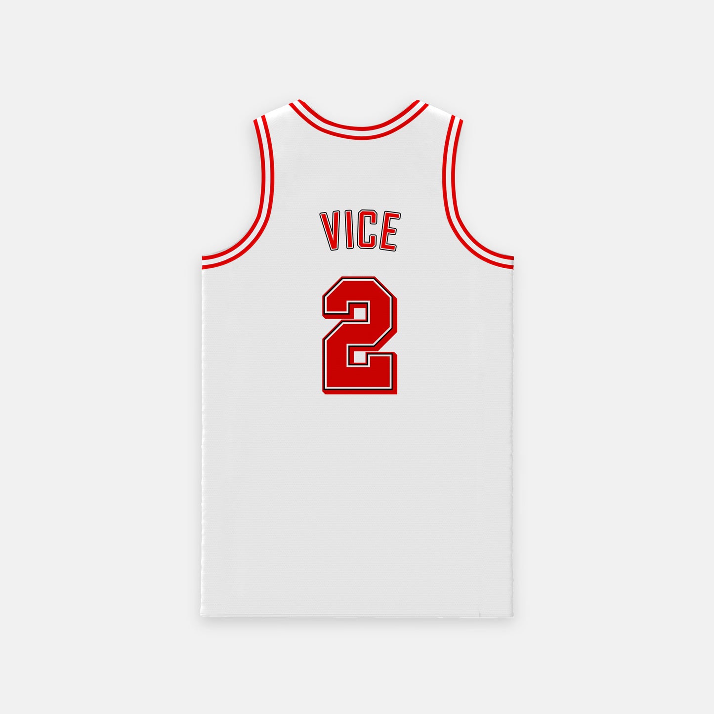 Miami Heat-style White & Red Custom Basketball Jersey