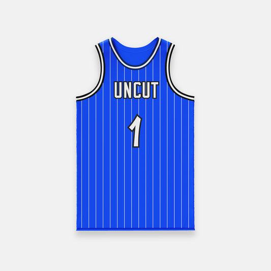 Orlando Magic-style Blue Pinstripe Basketball Jersey