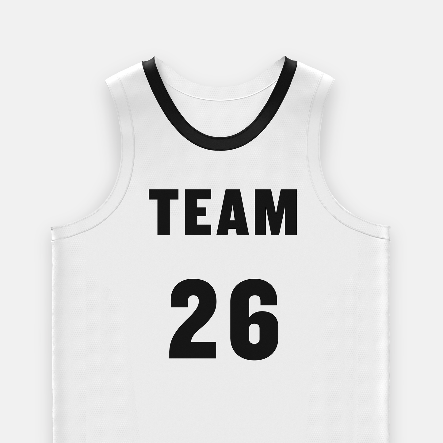 Custom White Basketball Jersey with Black Collar
