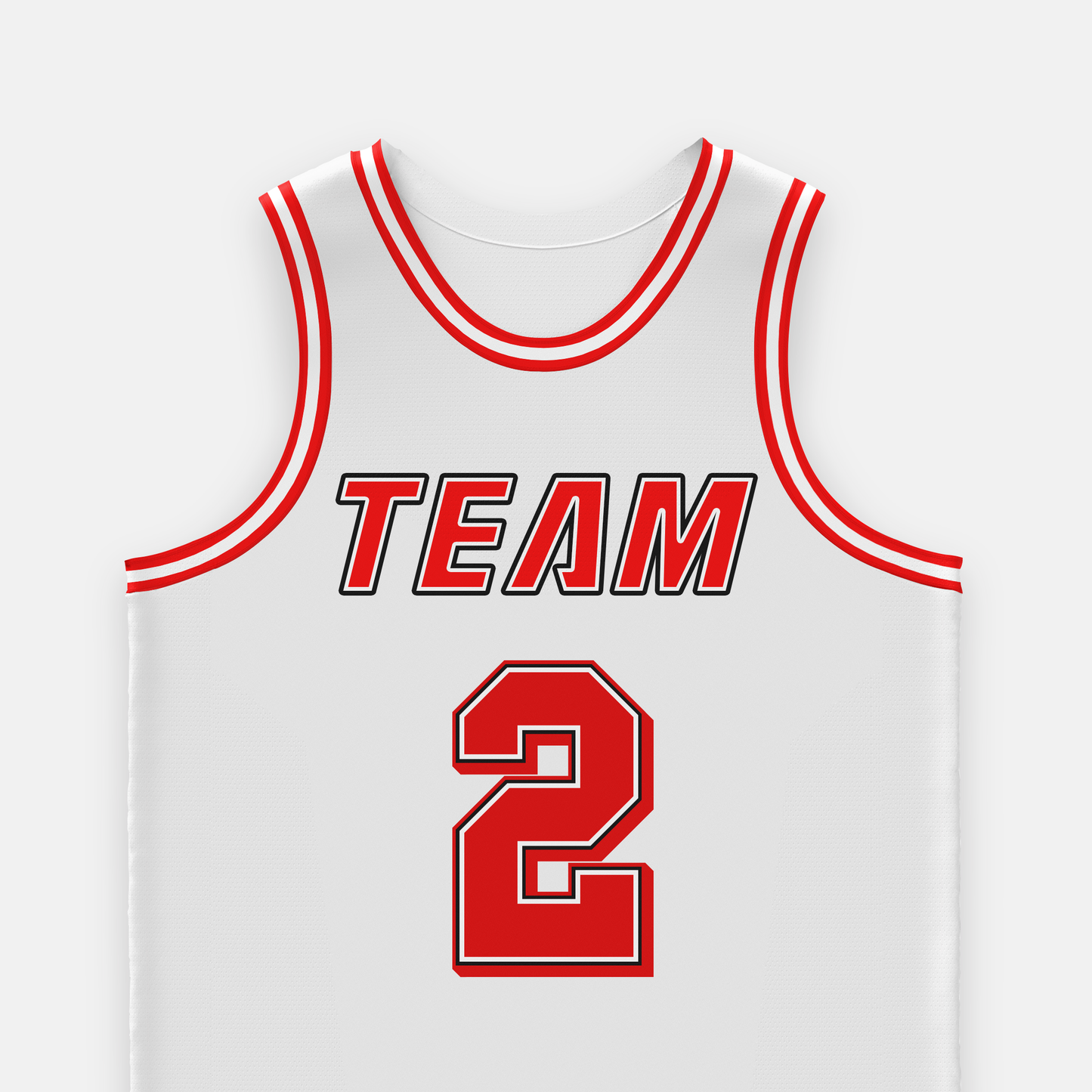 Miami Heat-style White & Red Custom Basketball Jersey