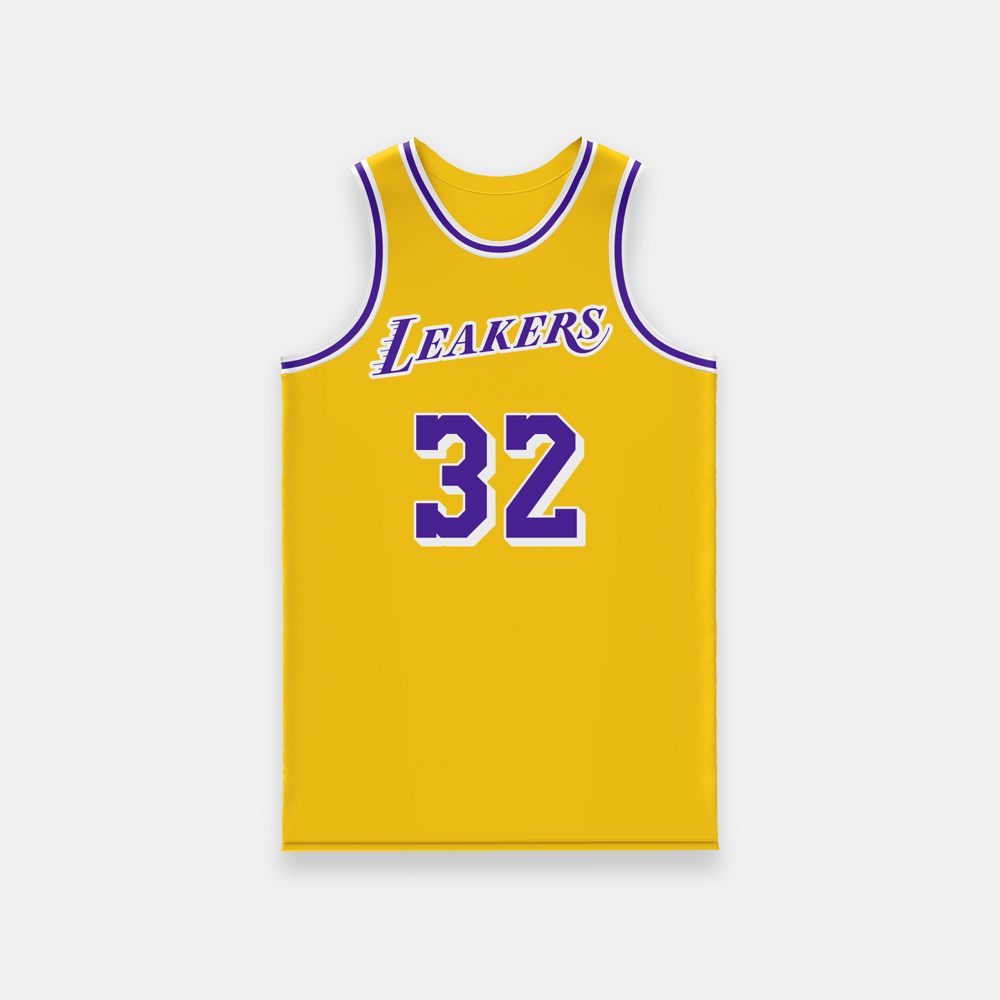 Lakers-style Gold & Purple Basketball Jersey