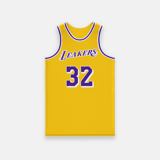 Lakers-style Gold & Purple Basketball Jersey