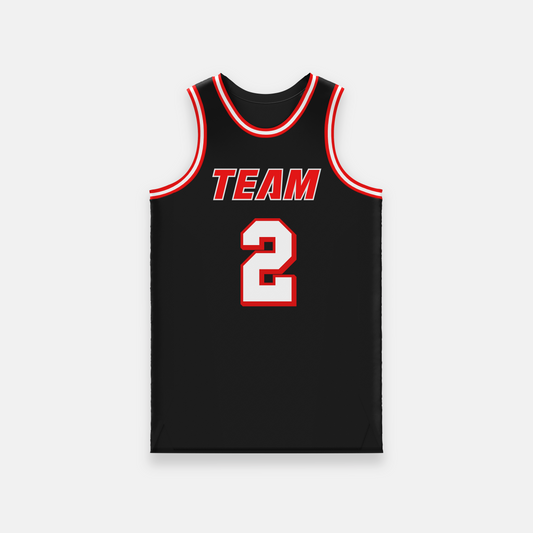 Miami Heat-Style Black Basketball Jersey