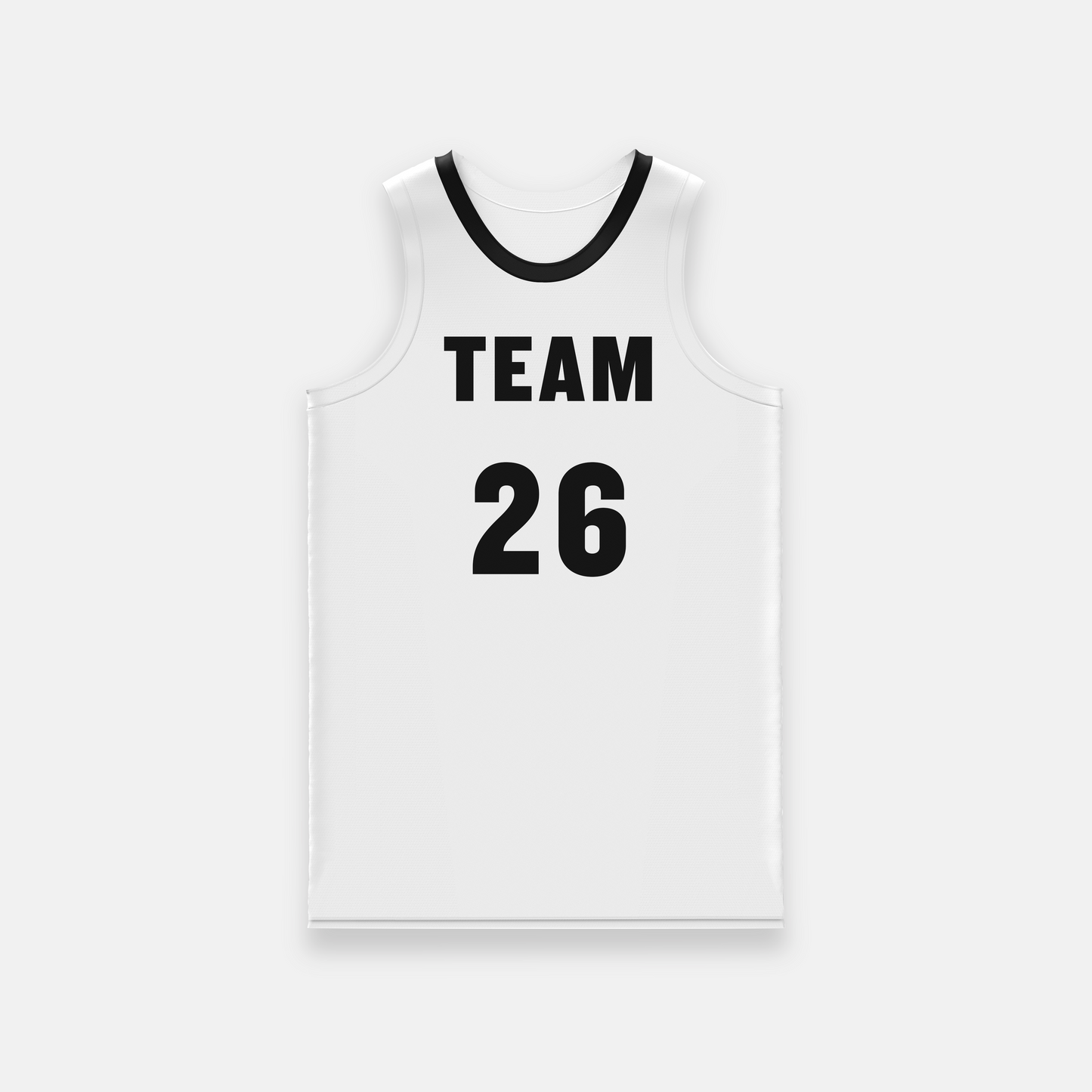 Custom White Basketball Jersey with Black Collar