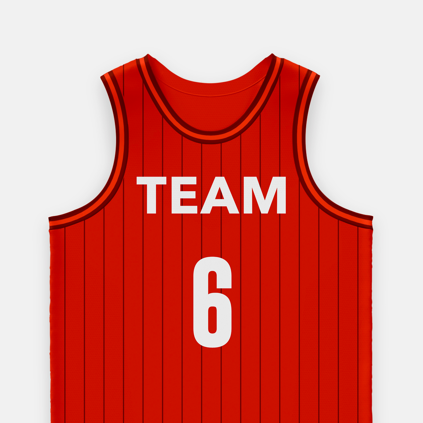Custom Red Pinstripes Basketball Jersey