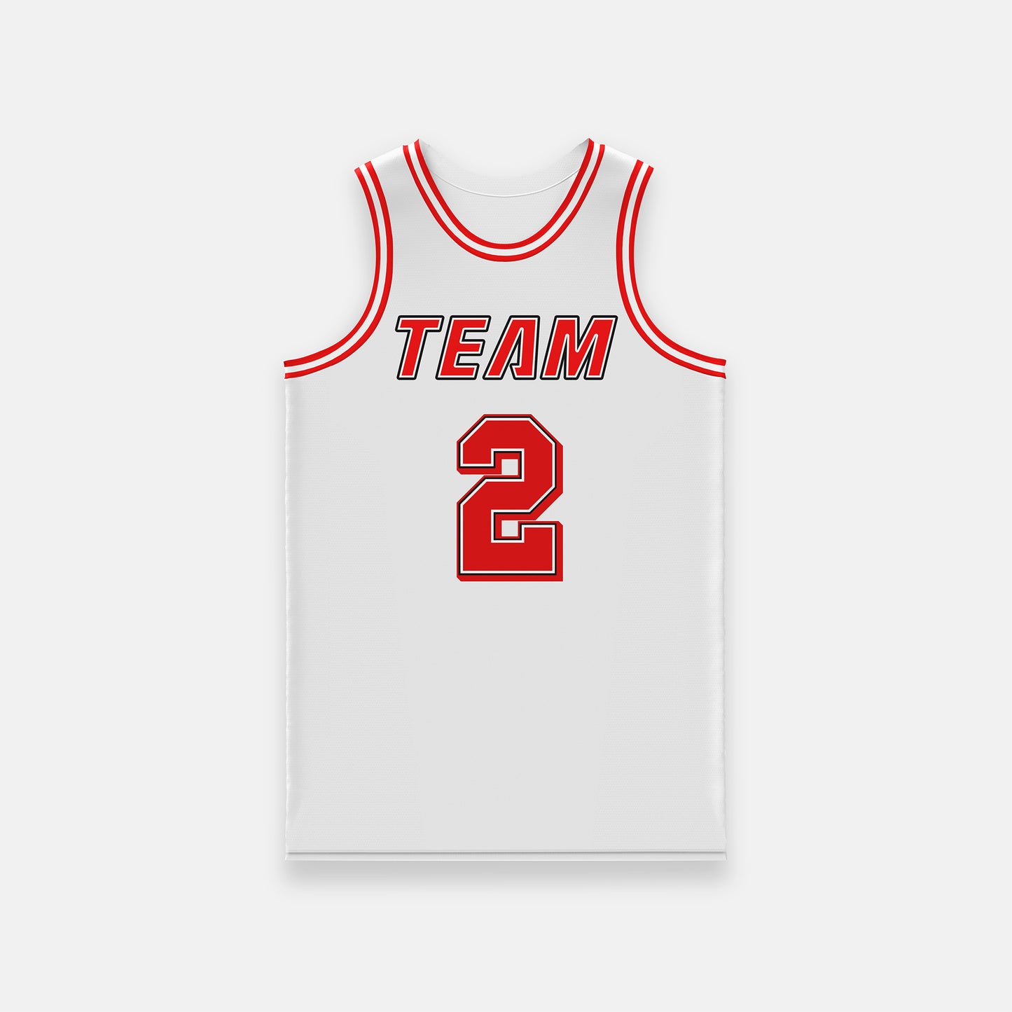 Miami Heat-style White & Red Custom Basketball Jersey